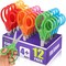 12-Pack 5" Kids Safety Scissors – Blunt Tip Stainless Steel with Comfort Grip for School & Crafts